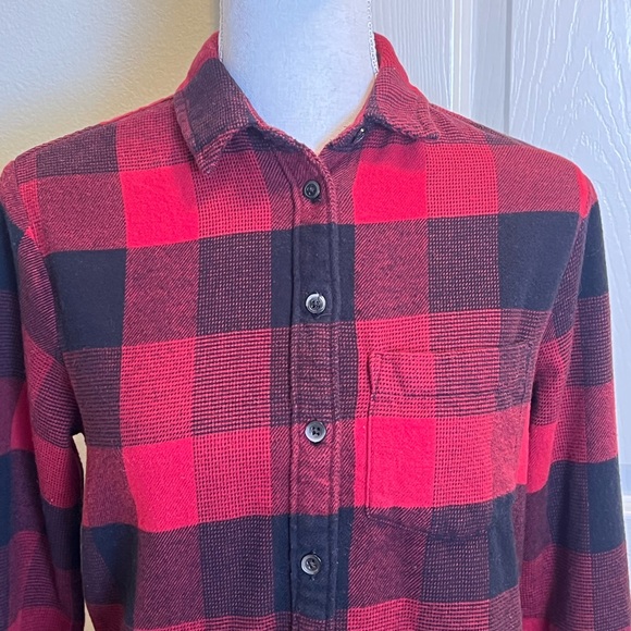 MADEWELL Buffalo Plaid High/Low Flannel Shirt - Picture 2 of 12